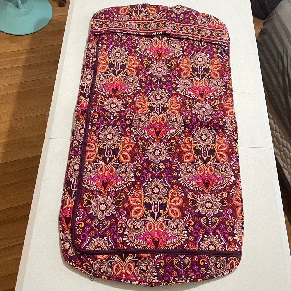 Rare Vera Bradley Hanging Garment Bag Floral Pink Orange